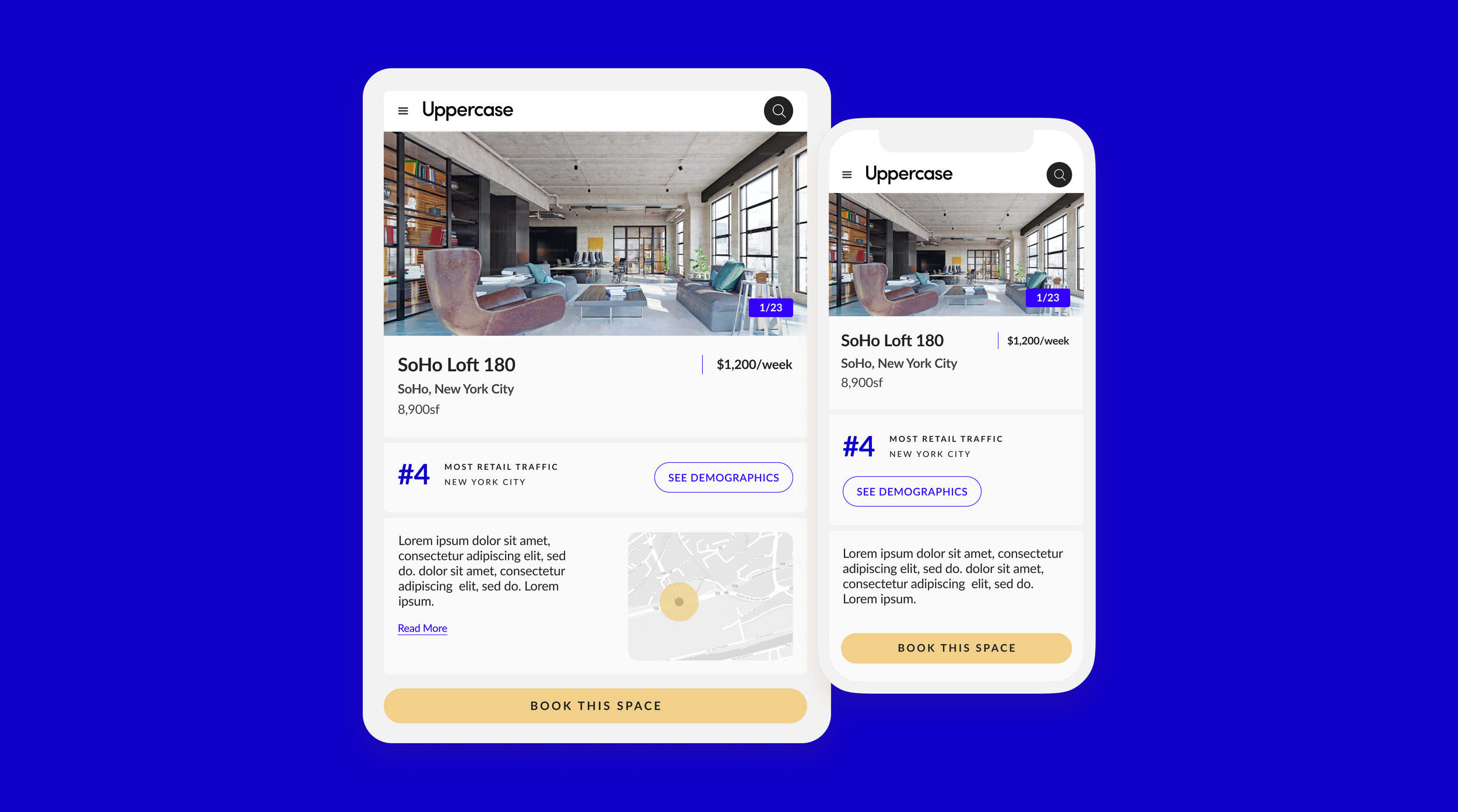 Uppercase — Retail Location Booking